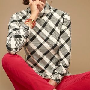 Talbots Women’s Turtleneck - Yuletide Plaid (L)